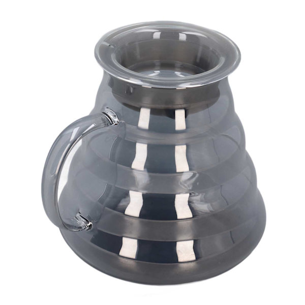 Elektropläterad grå kaffekanna i hög borosilikatglas, handkaffeserveringskanna för hemmet, butik, 700 ml