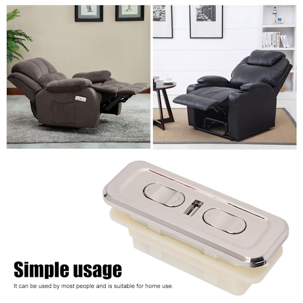 5-stifts 24V elektrisk soffa styrenhet USB 2 motor linjär drivenhet Recliner switch för 12V/29V elektrisk tryckstång