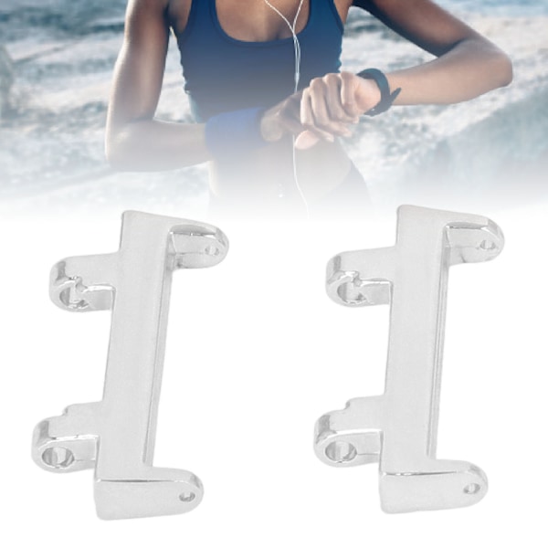 Klockarmbandsanslutning Rostfritt Stål Klockarmbandsadapter för Amazfit Active A2212 med 22mm Innerdiameter Silver