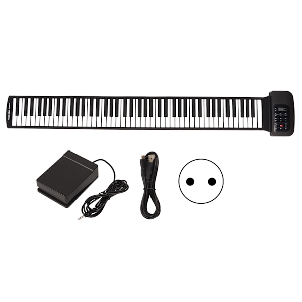 Roll Up Piano 88 Tangenter Enkel Horn Bluetooth MIDI-funktion Flexibelt Rollpiano med Extern Ton 100‑240V