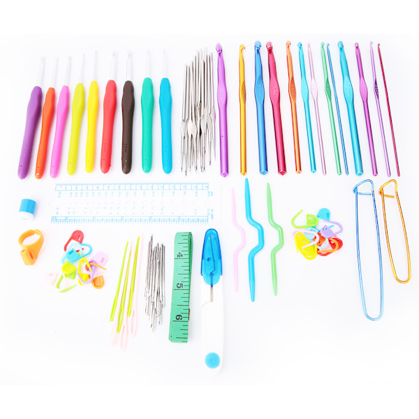 Stickningsverktyg Virknålsset Markera Spänne Nål Sax Tejp Kit DIY Hantverk Symaskiner