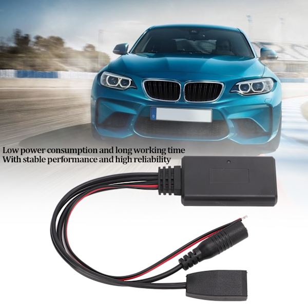 10-stifts Bluetooth Aux IN-adapterkabel Handsfree med mikrofon Ersättning för E46 1999‑2006