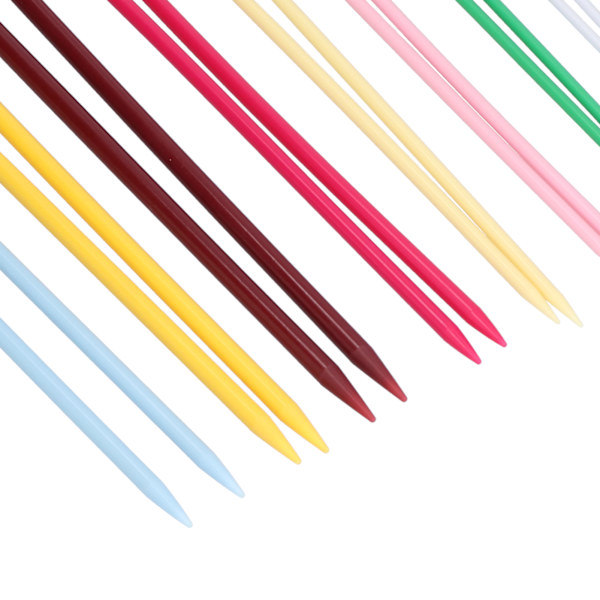 20 st stickor i flera färger, bärbara 27 cm stickor i plast för DIY-entusiaster