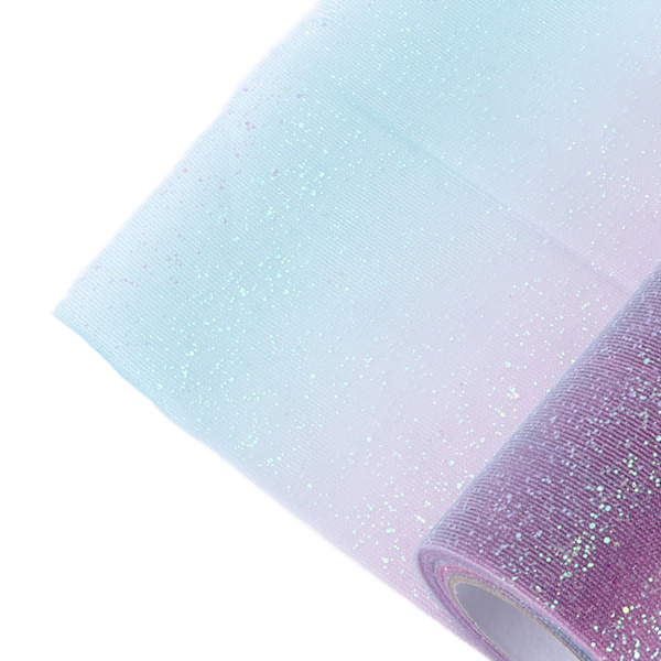 Regnbågsglitter tyll lång flexibel utsökt praktisk bred applikation gnistrande tyll för bröllopsfest mörk röd blå lila