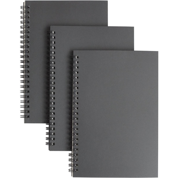 Mjuk spiralbunden skissblock - 3-pack - 8,25 tum x 5,5 tum - 100 sidor, 50 ark - Perfekt för resor