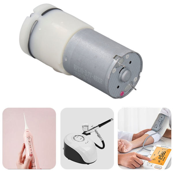 Mini Luftpump Dubbla Hål Låg Ljudnivå Hög Luftflöde Mikro Vakuumpump för Skönhetsutrustning Industriell Apparat DC6V ≤250mA