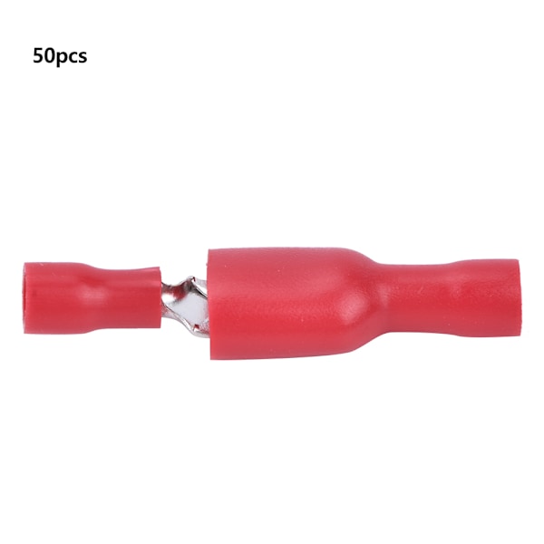 100 st Krympstift Han/Hona Isoleringsskydd med MDD1.25-250x50 FDFD1.25-250x50 Röd