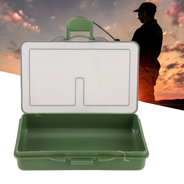 2 st fiskekrok bete gadget låda mini PP förvaringslåda för fiskeutrustning tillbehör 1 fack