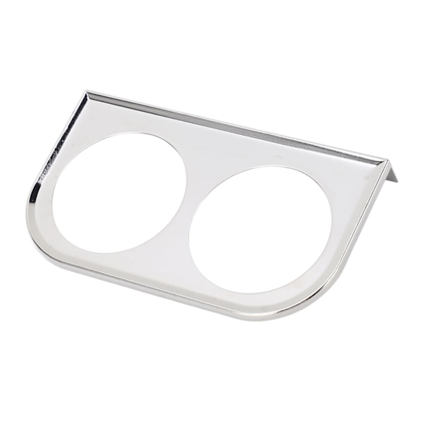 2 Håls Mätarpanel 2‑1/16 Tum 52MM Universal Metall Bilmätare Fäste Instrumentpanel Silver