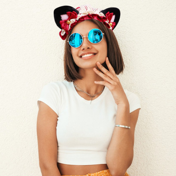 2-pack Lolita Pannband Cat Ears Fluga Bell Head Hoop Sweet