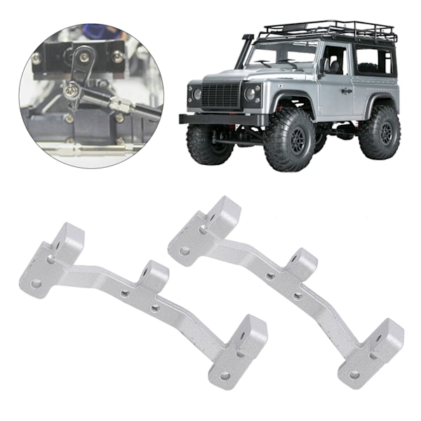 RC Bilmodifiering Tie Rod Säte med Bakaxel Styrväxel Fäste för MN 1/12 99S D91 D90Silver