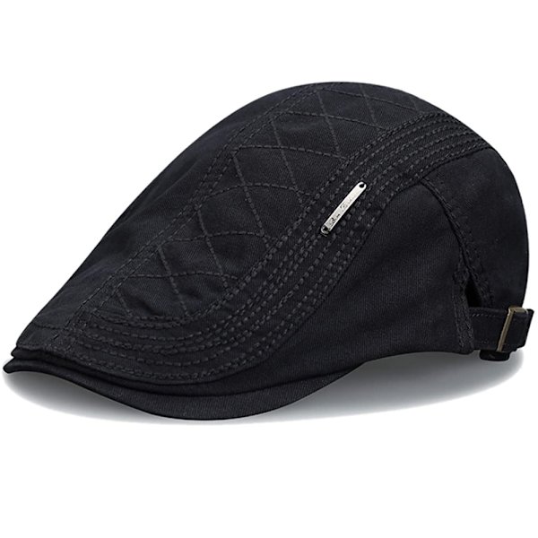KeepSa Herrar Bomull Vintage Stil Platt Kepsgatsby Ivy Irländsk Hatt Beret Toppad Kep