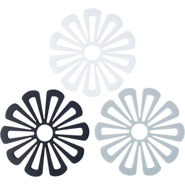Grytunderlägg Grytlappar Kökssilikonmatta Gryta Pan Protector Teffal (Svart/Grå/Vit Blomma, 160x138x8mm)