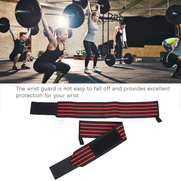 1 par/set fitness viktlyftning handledsskydd träningskompression handledsstöd stag röd svart