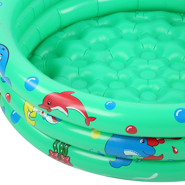 Rund uppblåsbar baby toddlers simbassäng bärbar uppblåsbar barn liten grön pool hem inomhus utomhus för barn flicka pojke 90cm/35.4in grön