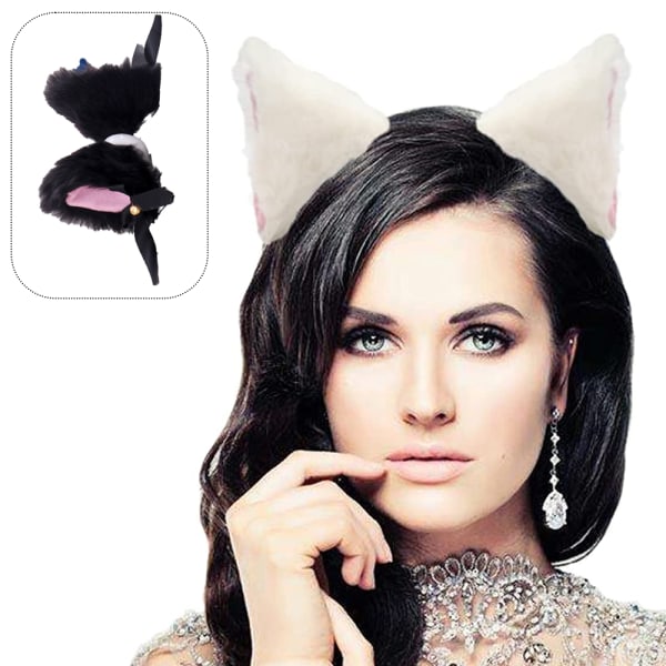 Cat Ears Hårklämmor Halloween Fox Ears Furry Headpiece