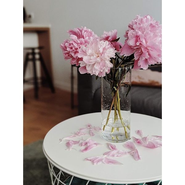 Cylinderformad glasvas, diameter 5\", höjd 12\", genomskinlig blomsterbehållare, högt mittpunktarrangemang för bröllopsfest, heminredning, 1 styck