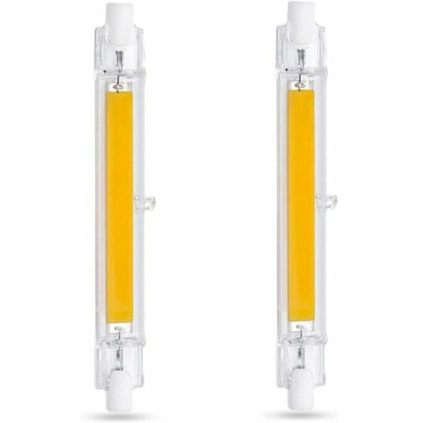 R7S LED-lampa 118 mm 20 W kallvitt 6000 K, 2000 lm, ej dimbar, R7S 118 mm smal COB LED-lampa för vägg-/golvlampa, 2-pack