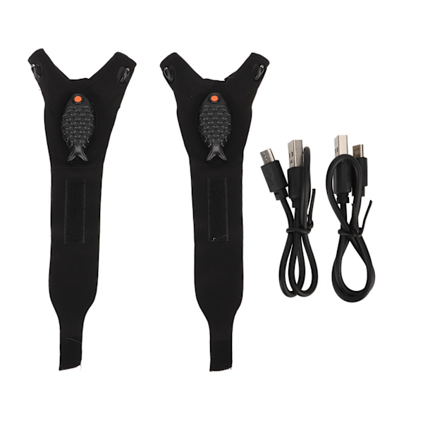 Ficklampa Handskar Uppladdningsbara Andningsbara Fingerlösa Handsfree LED Ljus Handskar för Fiske Cykling 1 Par Fisk Typ