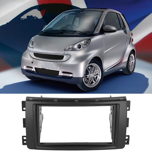 2Din Bilstereo Radio Fascia CD Instrumentbräda Panel Ommöblering Trim Ersättning för SMART ForTwo 2007‑2010