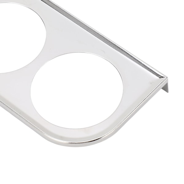 2 Håls Mätarpanel 2‑1/16 Tum 52MM Universal Metall Bilmätare Fäste Instrumentpanel Silver