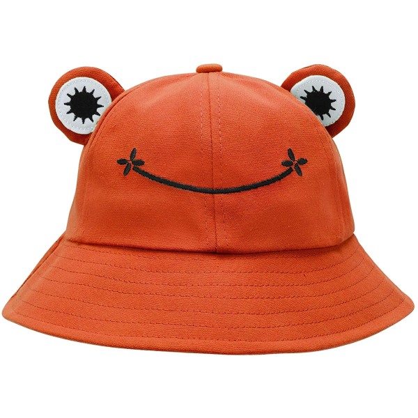 Söt hopfällbar groda Fisherman Hat Outdoor Cotton Bucket Hat Sun