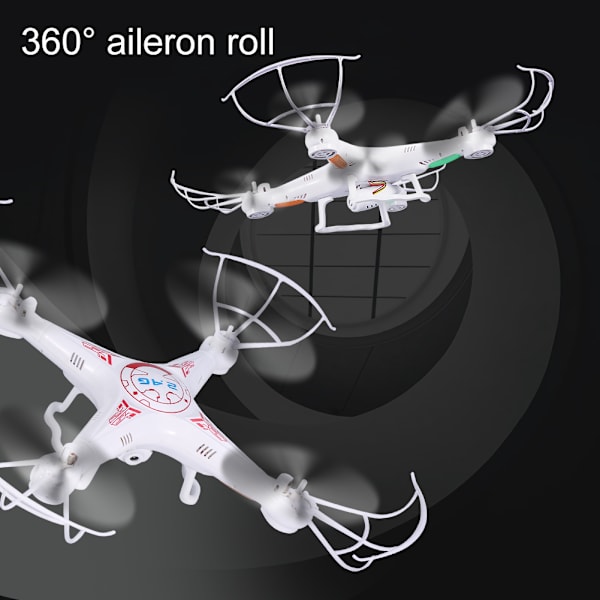 Fjärrkontroll Quadcopter RC Helikopter Drone Leksak Med HD-kamera (Vit Enstaka Batteri)