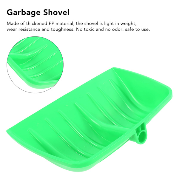 Snöskyffel PP Plastblad Skyffel för Grus Jord Löv Trädgård Bygg Ren Grön