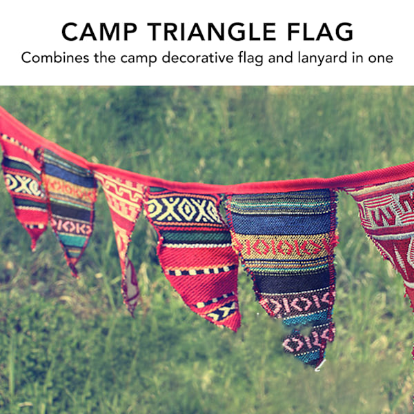 Camp Triangle Flag Utomhus Hängande Vimpel 6 Flaggor Färgglada för Camping Tält Dekor