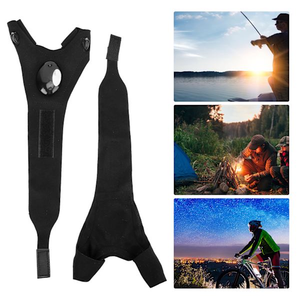 1 par LED-ficklampa handskar batteridrivna halvfinger handsfree ficklampa handskar för fiske vandring camping svart