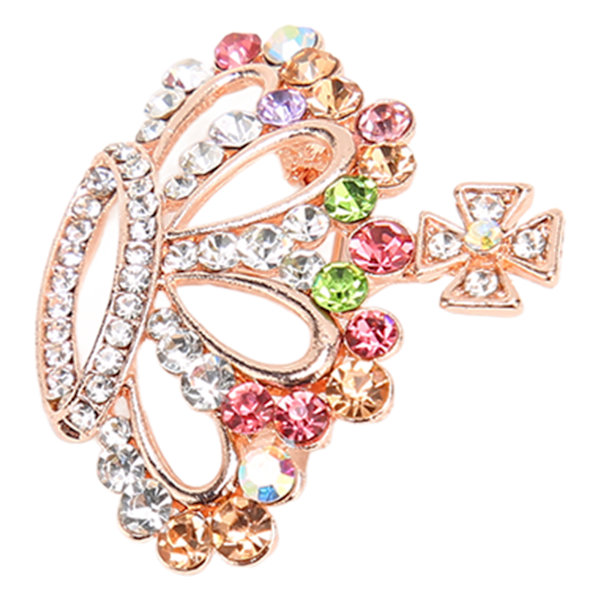 Kristall Rhinestone Kron Brosch Pin Färgad Prinsessa Drottning Tiara Kron Broscher för Kvinnor Flickor Bröllopsfest Födelsedag
