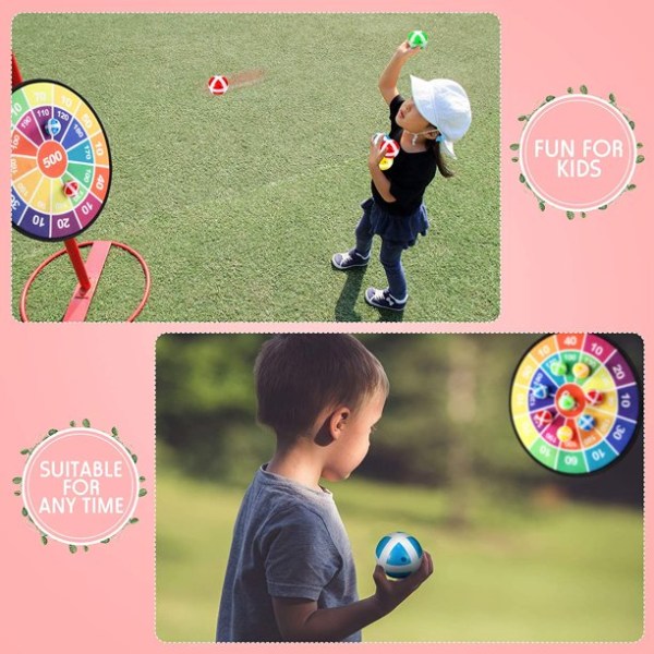 Dartleksaker för barn, dubbelsidig säker darttavla för barn med 3 klibbiga bollar och darttavla, bästa utomhus inomhus sport familjefest leksaker spelgåvor