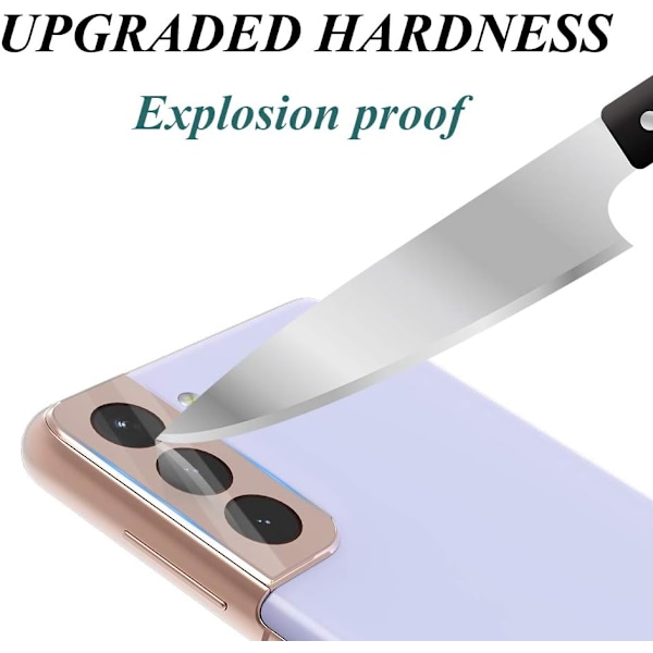 Skydda din telefonkamera med 4-pack Samsung Galaxy S21 linsskydd, härdat glas för opåverkad blixtfotografering, perfekt passform för din enhet