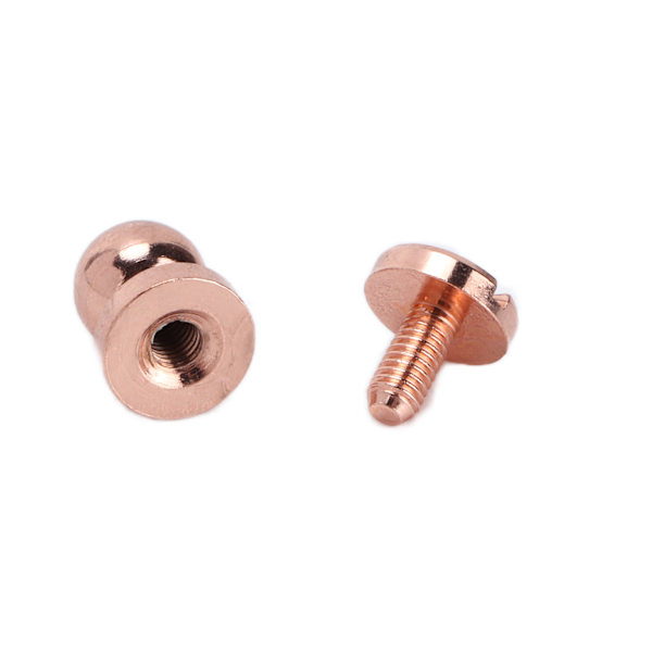 20 set mässingsnitar Anti Oxidation Rose Gold Bagage Hårdvara Tillbehör för Handväskor SkorLst8x7mm