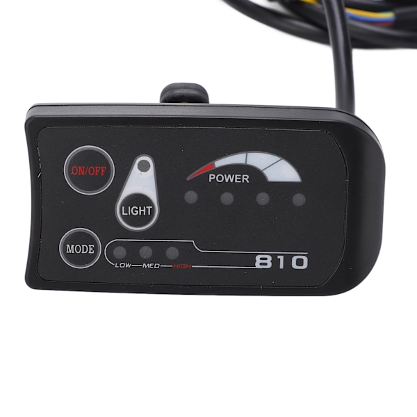 Elektrisk cykel LED-display kontrollpanel 36V 48V S810 LED-displaymätare för elcykel 5-stifts vanligt gränssnitt