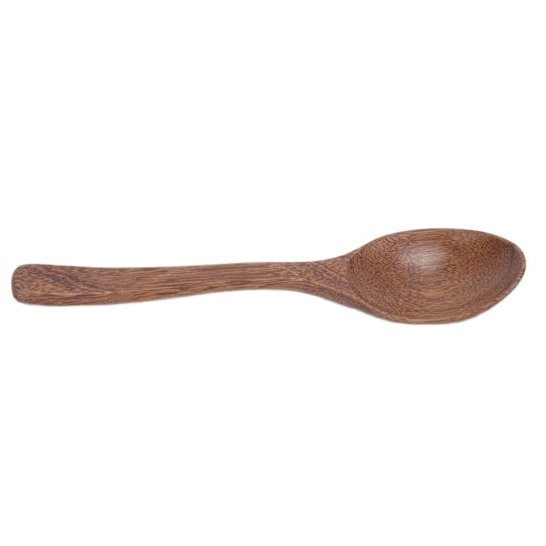 5 st träskedar Burr Free Robust Hållbar Lätt Värmebeständig Trä Mätssked Set för Gåvor HemBig Crimp Tail Spoon