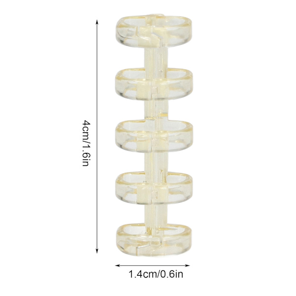 Bindningsringar rymmer 60 ark papper 11 mm bindningstjocklek fri skrivning enkel användning kontorsmaterial transparent gul