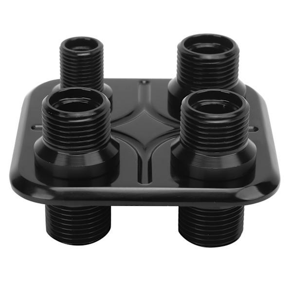 Bil 4-ports luftkonditioneringsbulkhead slangkoppling Universal modifiering Ersättning för GM PerformanceBlack