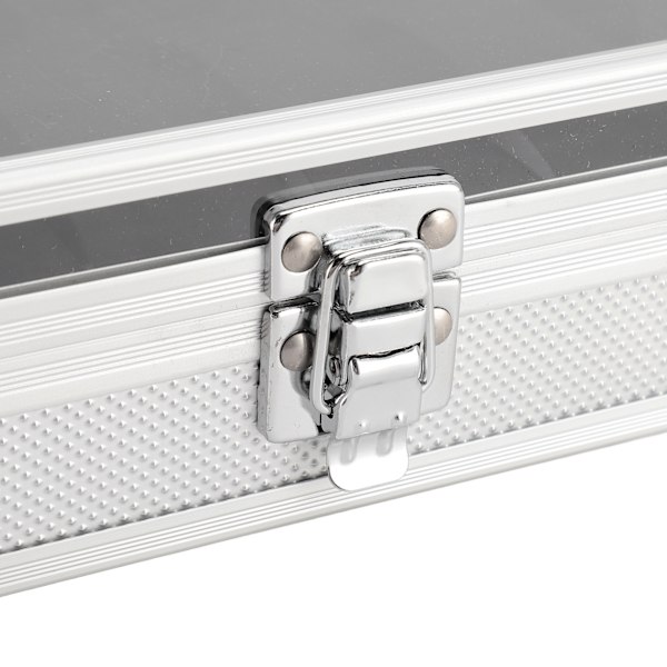 12 Fack Aluminium Klockförvaringslåda Rektangulär Mockasida Aluminium Klock Smyckesdisplay Förvaring För Hemmet
