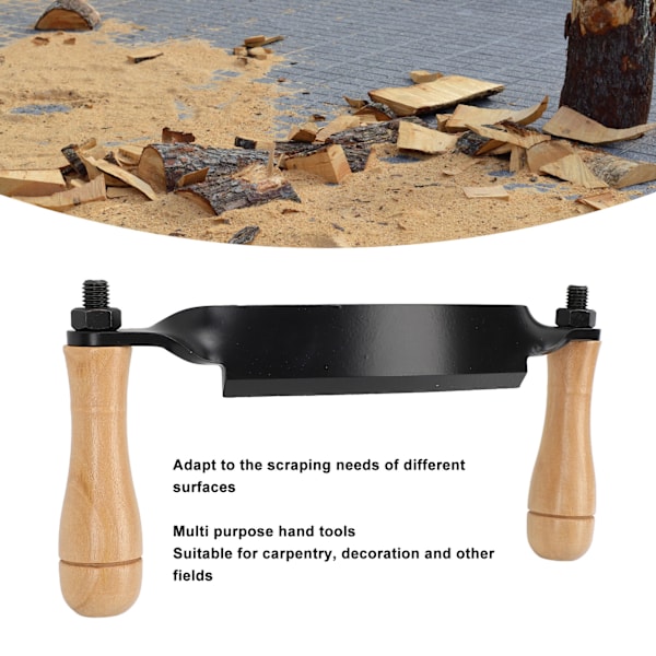 Dragkniv Ergonomisk Effektiv Bekvämt Grepp Trädbarksskalare för Träbearbetning Böjd Typ
