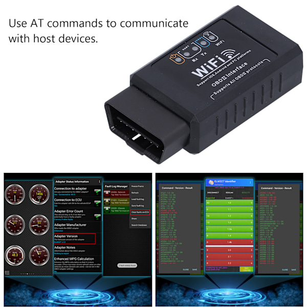 Wifi OBD2 Felkodsläsare Professionell Bilfelskanner Adapter Diagnostiskt Verktyg för IOS för Android