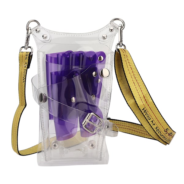 Frisör Saxväska Transparent PVC Hår Saxar Kammar Förvaringsväska Barberare Verktyg Lila