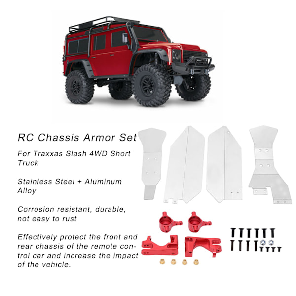 RC-chassipansarset RC-chassipansar med styrcup och C-säten för Traxxas Slash 4WD Short TruckRöd