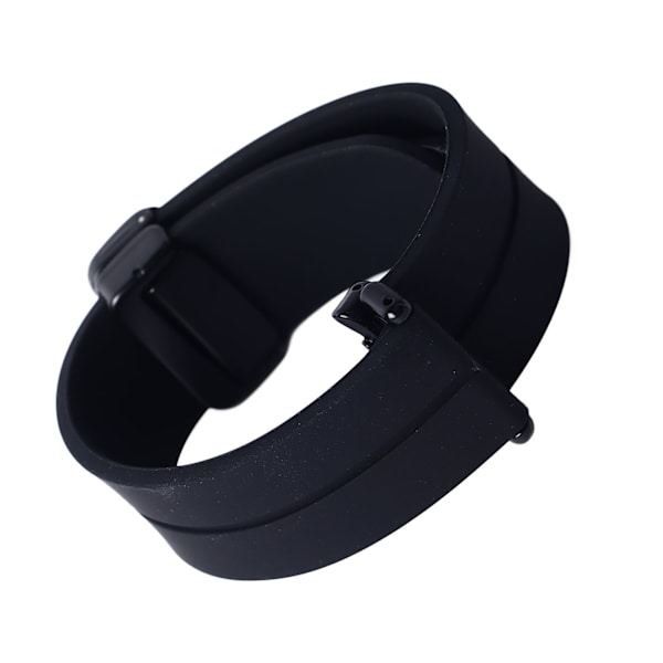 Klockarmband Silikon Magnetisk Vikbar Flexibel Vattentät Klockrem för Mi Band 8 Pro Svart