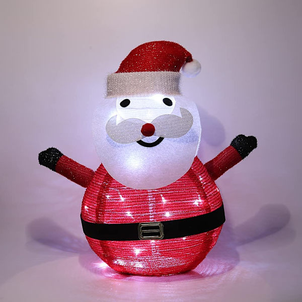 Julbelysningsfigurer, ljus juldekoration, tomte, snögubbe, pingvinfigur med LED-lampor, julgransbelysning för inomhus utomhus