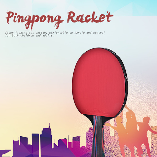 Pingisboll Racketar Bordtennis Trä Racket Bat Paddel Sporttillbehör (Pen-hold)