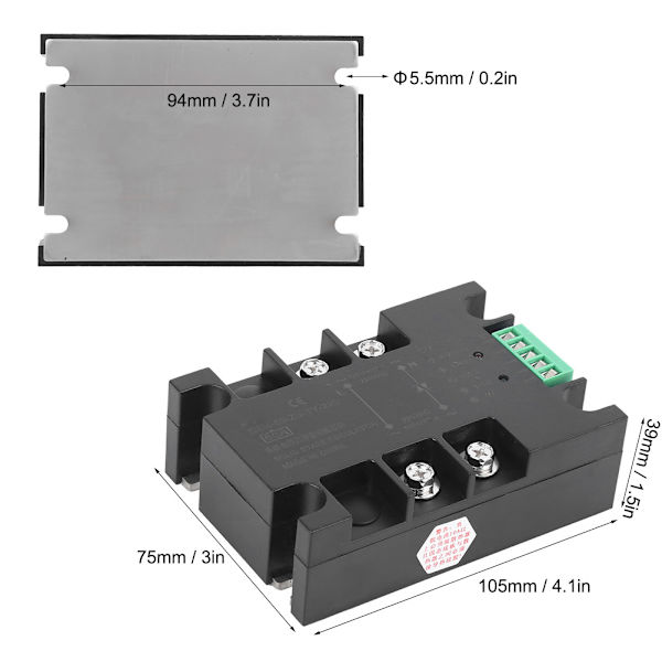 BERM Solid State Relay SSR Enfasig Full Isolerad Intelligent DC Spänningsreglering VD LA(BEM-60-ZN-TY-220)