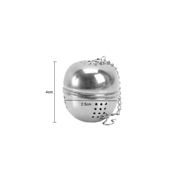 Teinfuser för löst te, tesil, rostfritt stål, tebollssil, tesil