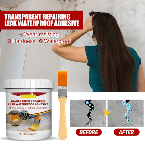Transparent Vattentät Beläggning Agent Läckagesäker Isolerande Rebrushed Blank Sealant för Golv