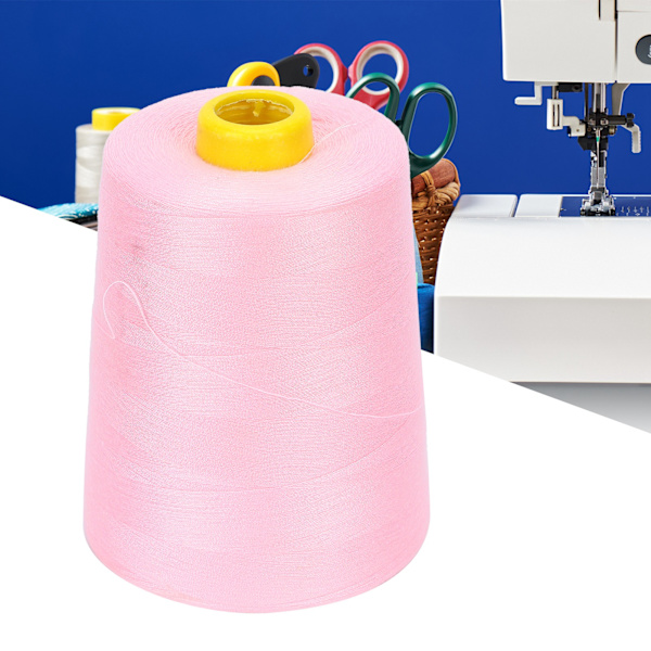 Sytråd 8000 meter Flerfärgade Polyestergarn för DIY Broderi Maskin Projekt 152 Rosa
